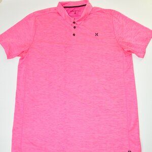 Pink Hurley-Buckle Golf Shirt